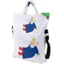 Funny  Winter Seamless Pattern With Little Princess And Her Christmas Fold Over Handle Tote Bag View2