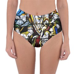 Christian Window Glass Art Print Reversible High-waist Bikini Bottoms by dflcprintsclothing