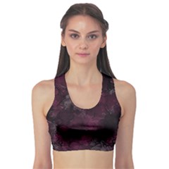 Purple Alcohol Ink Sports Bra by Dazzleway