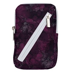 Purple Alcohol Ink Belt Pouch Bag (small) by Dazzleway