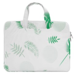 Flower Branch Corolla Wreath Vector Double Pocket Laptop Bag