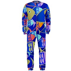 Sea Fish Illustrations Onepiece Jumpsuit (men) 