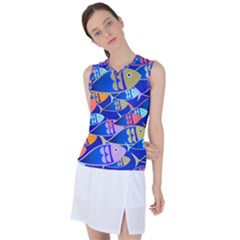 Sea Fish Illustrations Women s Sleeveless Sports Top by Mariart