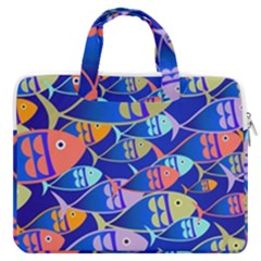 Sea Fish Illustrations Double Pocket Laptop Bag