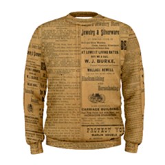 Antique Newspaper 1888 Men s Sweatshirt by ArtsyWishy