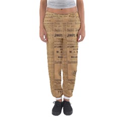 Antique Newspaper 1888 Women s Jogger Sweatpants by ArtsyWishy