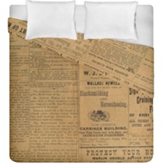 Antique Newspaper 1888 Duvet Cover Double Side (king Size) by ArtsyWishy