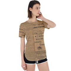 Antique Newspaper 1888 Perpetual Short Sleeve T-shirt by ArtsyWishy