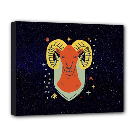 Zodiak Aries Horoscope Sign Star Deluxe Canvas 20  X 16  (stretched) by Alisyart