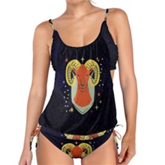 Zodiak Aries Horoscope Sign Star Tankini Set