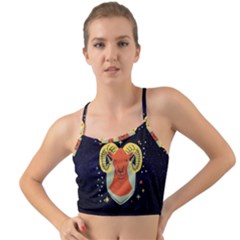 Zodiak Aries Horoscope Sign Star Mini Tank Bikini Top