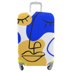 Evening Mood Face Drawing Luggage Cover (medium) by ArtsyWishy