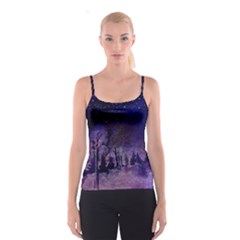 Winter Nights In The Forest Spaghetti Strap Top by ArtsyWishy