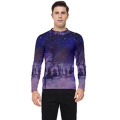 Winter Nights In The Forest Men s Long Sleeve Rash Guard by ArtsyWishy