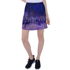 Winter Nights In The Forest Tennis Skirt by ArtsyWishy