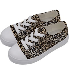 Black & Brown Cheetah Kids  Low Top Canvas Sneakers by Gingerly