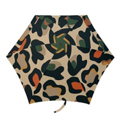 Exotic Leopard Skin Design Mini Folding Umbrellas by ArtsyWishy
