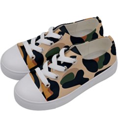 Exotic Leopard Skin Design Kids  Low Top Canvas Sneakers by ArtsyWishy