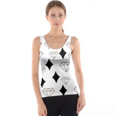 Black & Gold Diamond Design Tank Top by ArtsyWishy