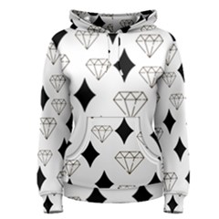 Black & Gold Diamond Design Women s Pullover Hoodie by ArtsyWishy