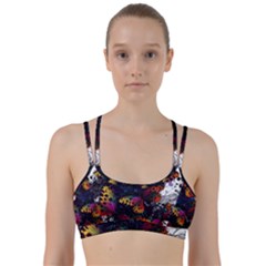 Butterfly Floral Pattern Line Them Up Sports Bra by ArtsyWishy