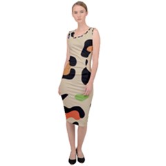 Animal Print Design Sleeveless Pencil Dress by ArtsyWishy