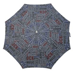 Dark Denim With Letters Straight Umbrellas by ArtsyWishy