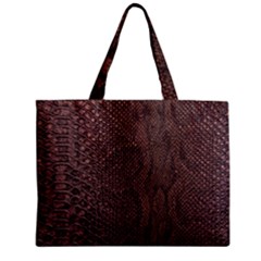 Leather Snakeskin Design Zipper Mini Tote Bag by ArtsyWishy