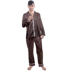 Leather Snakeskin Design Men s Long Sleeve Satin Pajamas Set by ArtsyWishy