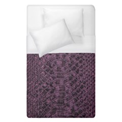 Purple Leather Snakeskin Design Duvet Cover (single Size) by ArtsyWishy