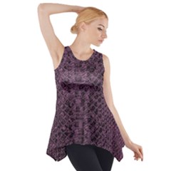 Purple Leather Snakeskin Design Side Drop Tank Tunic by ArtsyWishy