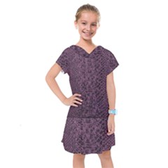 Purple Leather Snakeskin Design Kids  Drop Waist Dress by ArtsyWishy
