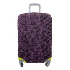 Purple Leather Snakeskin Design Luggage Cover (small) by ArtsyWishy