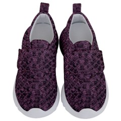 Purple Leather Snakeskin Design Kids  Velcro No Lace Shoes by ArtsyWishy