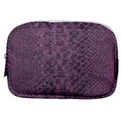 Purple Leather Snakeskin Design Make Up Pouch (small) by ArtsyWishy