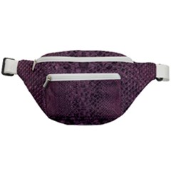 Purple Leather Snakeskin Design Fanny Pack by ArtsyWishy
