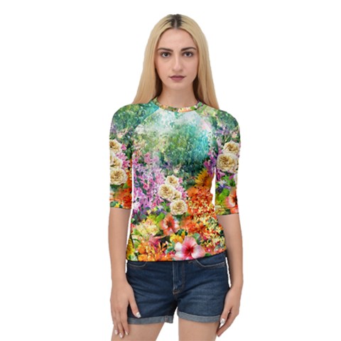 Forest Flowers  Quarter Sleeve Raglan Tee by ArtsyWishy