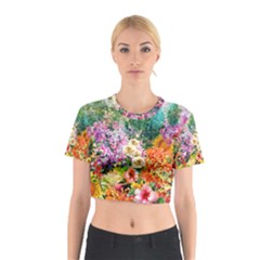 Forest Flowers  Cotton Crop Top