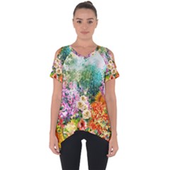 Forest Flowers  Cut Out Side Drop Tee by ArtsyWishy