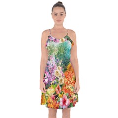 Forest Flowers  Ruffle Detail Chiffon Dress by ArtsyWishy