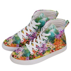 Forest Flowers  Women s Hi-top Skate Sneakers by ArtsyWishy