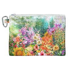 Forest Flowers  Canvas Cosmetic Bag (xl) by ArtsyWishy
