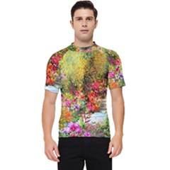 Forest Flowers  Men s Short Sleeve Rash Guard by ArtsyWishy