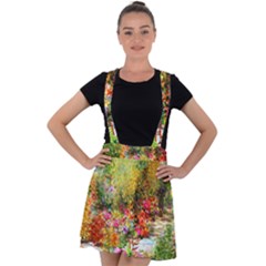 Forest Flowers  Velvet Suspender Skater Skirt by ArtsyWishy