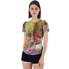 Forest Flowers  Back Cut Out Sport Tee by ArtsyWishy