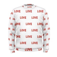 Flower Decorated Love Text Motif Print Pattern Men s Sweatshirt by dflcprintsclothing