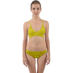 Flowers From Heaven  With A Modern Touch Wrap Around Bikini Set by pepitasart