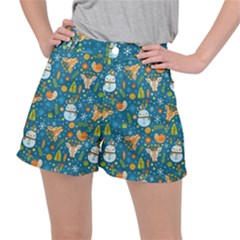 Snowman Deer Snowman Deer Ripstop Shorts by designsbymallika