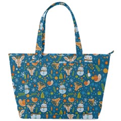 Snowman Deer Snowman Deer Back Pocket Shoulder Bag  by designsbymallika