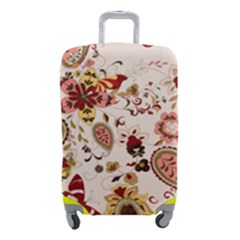 Red Floral Baatik Print Red Floral Baatik Print Luggage Cover (small) by designsbymallika